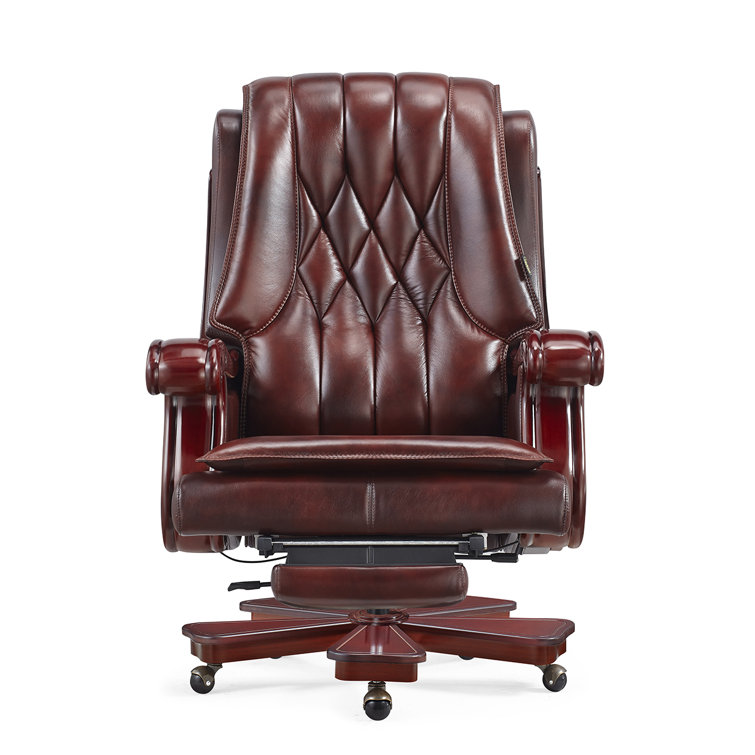 PENNEXECUTIVECHAIRS Genuine Leather Executive Chair Wayfair